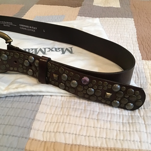 MaxMara handmade leather belt 35”-39” like new main image 5